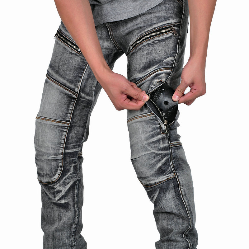 Motorcycle Gear Wash - بنطلون جينز للدراجات النارية بتصميم ريترو