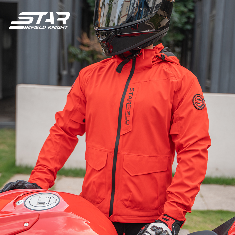 سترة دراجات نارية برتقالية من  - مراجعة Gearx Motorcycle Jacket وسعره