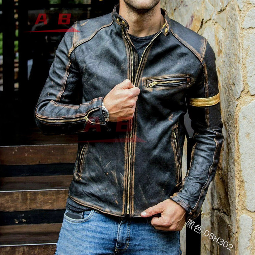 جاكيت جلد ريترو للدراجات النار - مراجعة Gearx Motorcycle Jacket وسعره