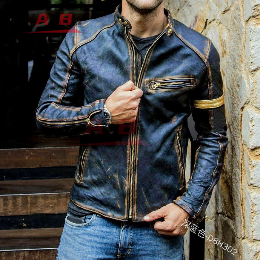 جاكيت جلد ريترو للدراجات النار - مراجعة Gearx Motorcycle Jacket وسعره